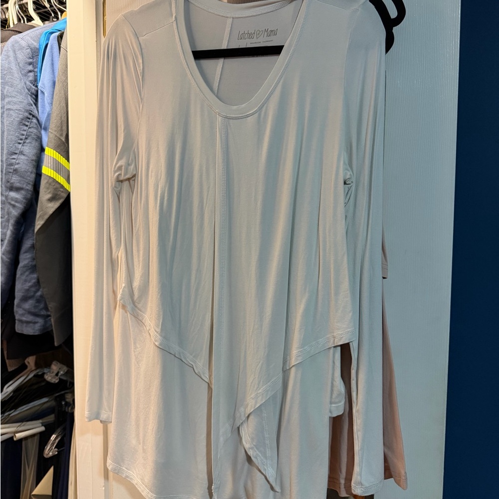 Latched Mama Cream Long Sleeve Top